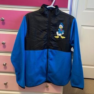 Disney Donald Duck zip up fleece NWT